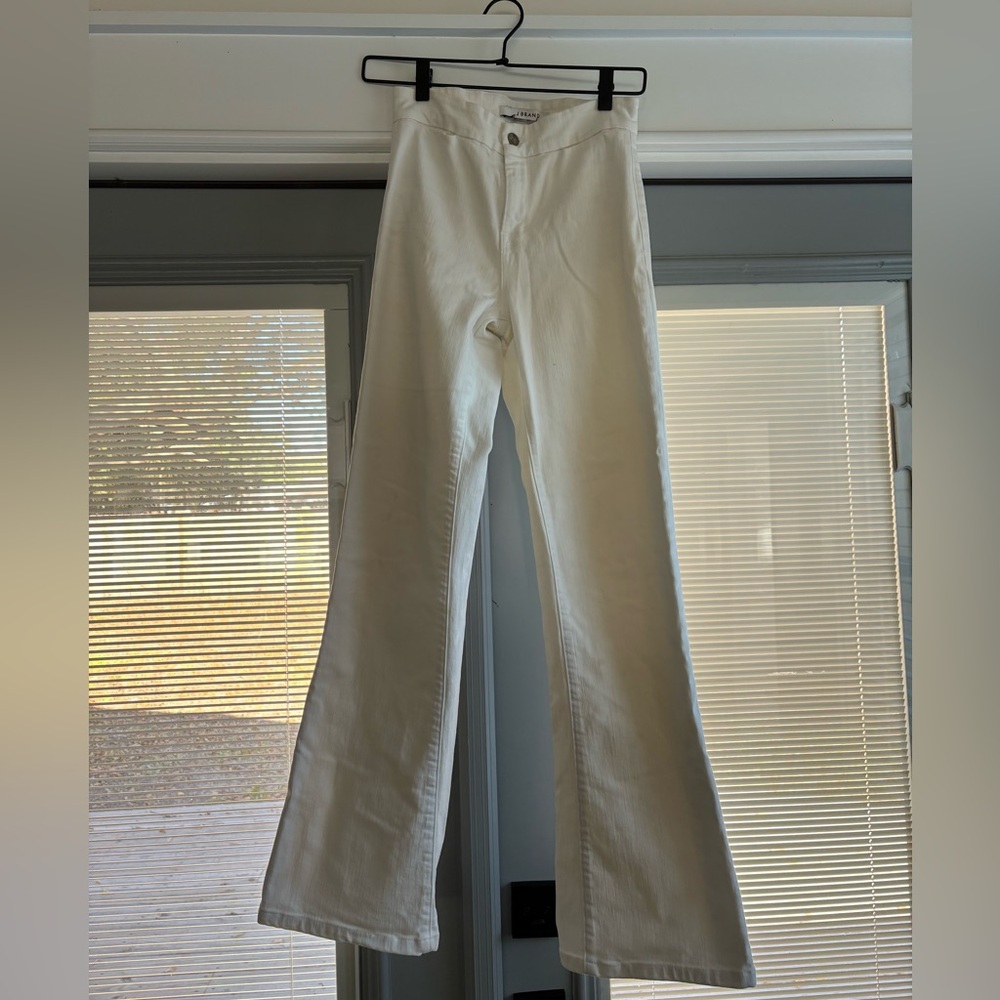 J Brand White High-Waisted Jeans